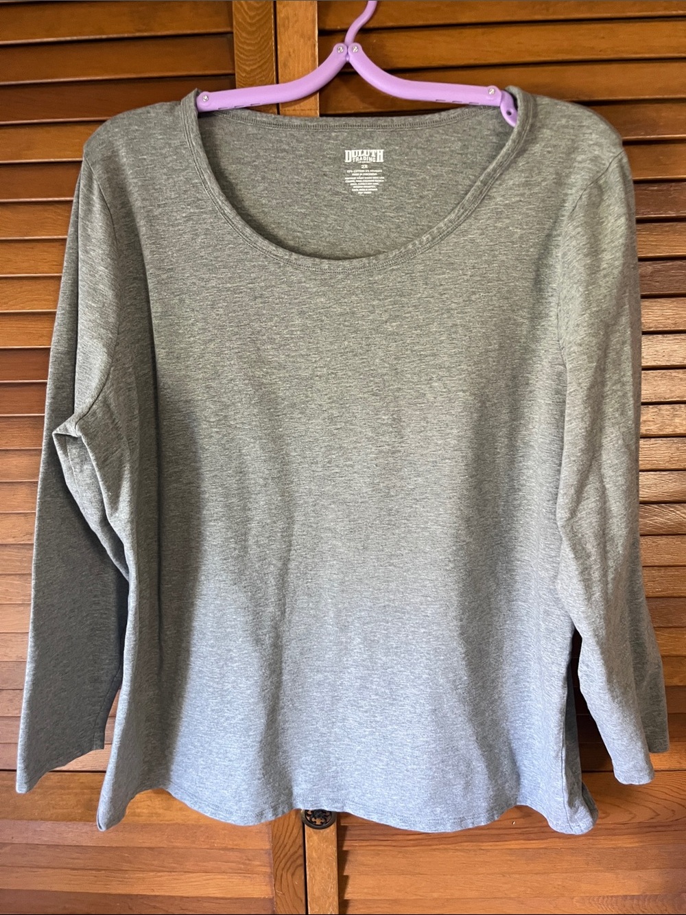 Duluth Trading Women's Size 2X Gray Long Sleeve T-Shirt